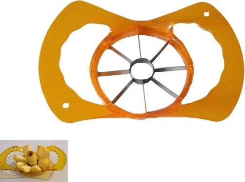 Taglia-Mela-10-Cm-Affetta-Fette-Fettine-Spicchi-8-Lame-In-Acciaio-Servi-Cucina
