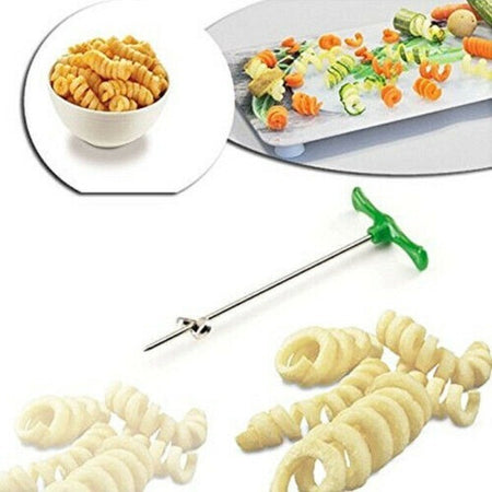 Taglia-Sbuccia-Patate-A-Ricciolo-Manuale-Asta-Spirale-Acciaio-Svuota-Ortaggi