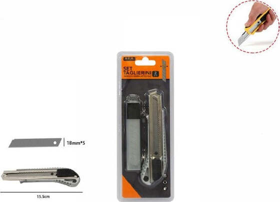 Taglierino-Cutter-Professionale-15.5cm-Con-Fermo-Blocco-Guida-Lame-Da-18mm-71077