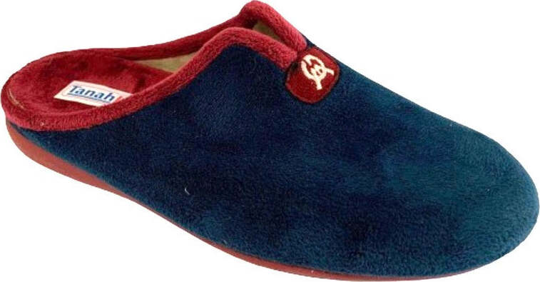 TanahLot-pantofole-ciabatte-uomo-in-tessuto-morbido-blu-con-sottopiede-estraibile-ricamo-GM