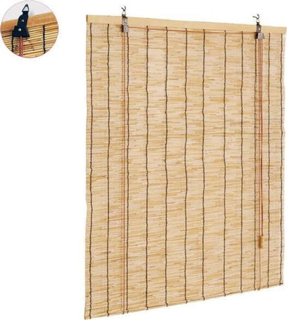 Tapparella-Tenda-Arella-Avvolgibile-In-Listelli-Di-Bambù-Naturale-80-X-160-Cm