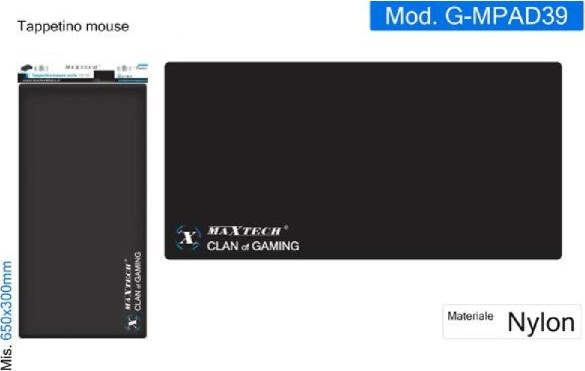 Tappetino-Mouse-Game-Pad-Tappeto-Pc-Gaming-Antiscivolo-Poggiapolso-Nero-G-mpad39