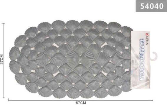 Tappeto-Antiscivolo-Ovale-Con-Conchiglie-Grigio-Vasca-Bagno-Doccia-67x37cm-54040