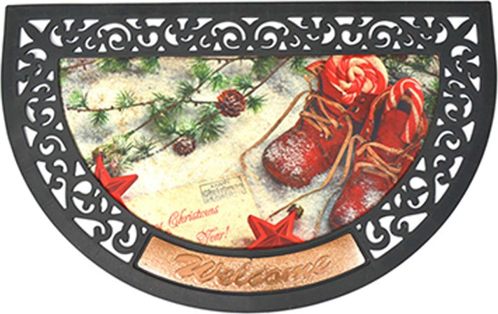 Tappeto con decorazioni natalizie zerbino antiscivolo mezzaluna da 80 cm Casa e cucina/Tessili per la casa/Tappeti e tappetini/Tappeti Runner MagiediNatale.it - Altamura, Commerciovirtuoso.it