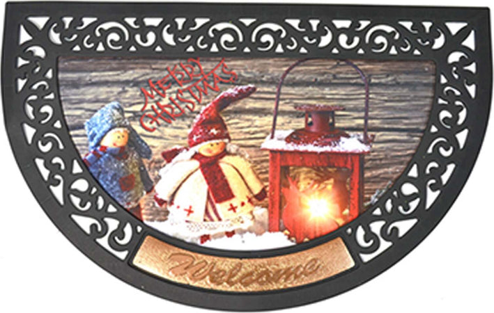 Tappeto con decorazioni natalizie zerbino antiscivolo mezzaluna da 80 cm Casa e cucina/Tessili per la casa/Tappeti e tappetini/Tappeti Runner MagiediNatale.it - Altamura, Commerciovirtuoso.it