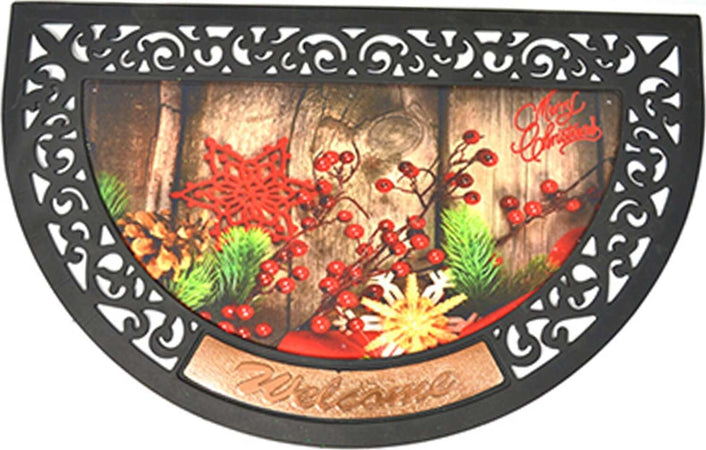 Tappeto con decorazioni natalizie zerbino antiscivolo mezzaluna da 80 cm Casa e cucina/Tessili per la casa/Tappeti e tappetini/Tappeti Runner MagiediNatale.it - Altamura, Commerciovirtuoso.it