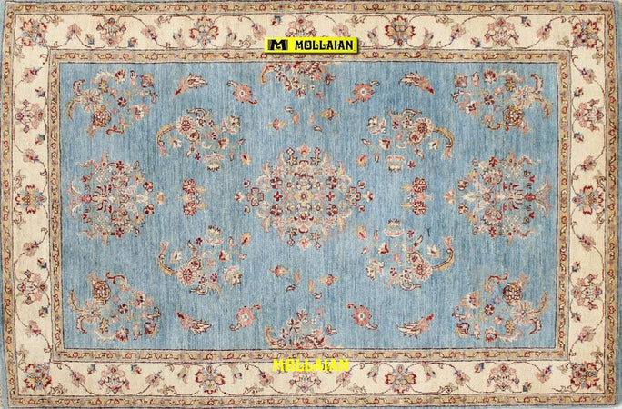 Tappeto-Extra-Fine-Soltanabad-Gold---Eleganza-E-Raffinatezza-193x125-Cm-Azzurro-Beige-Chiaro