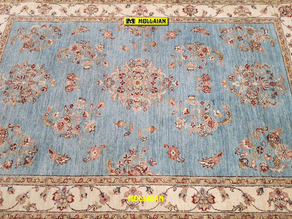 Tappeto-Extra-Fine-Soltanabad-Gold---Eleganza-E-Raffinatezza-193x125-Cm-Azzurro-Beige-Chiaro