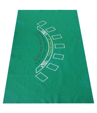 Tappeto In Tessuto Verde Da Tavolo Gioco Per Blackjack E Texas Poker Doubleface