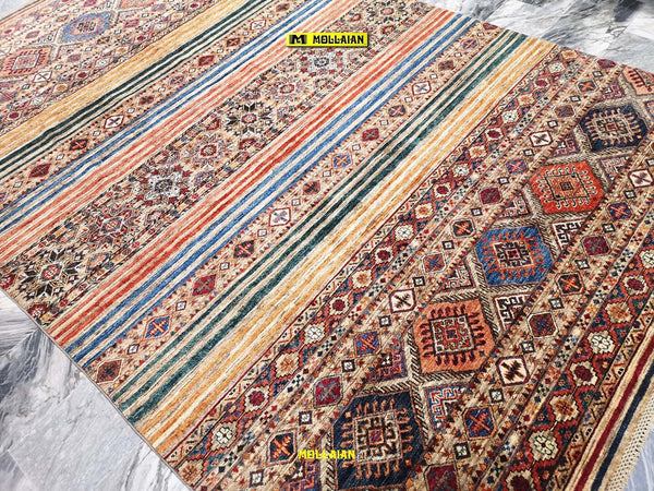 Tappeto-Khorgin-Shabargan-316x207---Moderno-Originale-Extra-Fine-Con-Disegni-Geometrici-Kilim