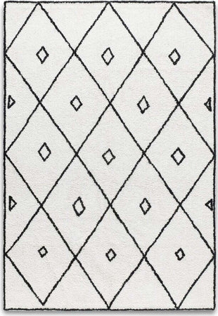 TAPPETO MOROCCO BIANCO E NERO COTONE 140X200 CM Casa e cucina/Tessili per la casa/Tappeti e tappetini/Tappeti Scontolo.net - Potenza, Commerciovirtuoso.it