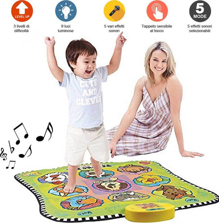 Tappeto-Musicale-Gioco-Animali-Dancing-Challenge-Luci-E-Suoni-Fino-A-3-Livelli