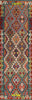 Tappeto-Passatoia-Kilim-Kaudani-Melange-202x66cm-Afgano-Nuovo-Tappeto-Runner-Lana,-Colori-Vegetali-Melange,-Disegno-Moderno,-Double-Face