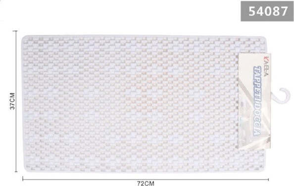 Tappeto-Per-Doccia-Tappetino-Vasca-Da-Bagno-Rettangolare-37-X-72cm-Bianco-54087