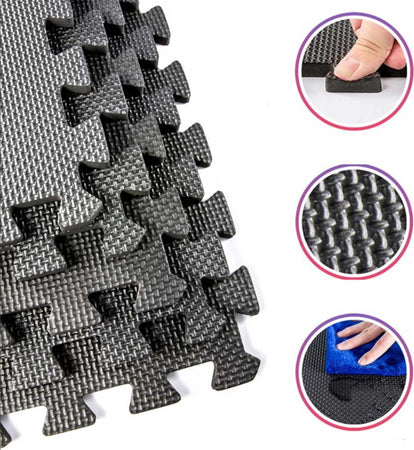 Tappeto Puzzle Tappetino Fitness Palestra Multiuso Schiuma Eva 10pz 30x30cm Nero Sport e Tempo Libero > Attrezzi e Abbigliamento Sportivo > Attrezzi per Esercizi Trade Shop italia - Napoli, Commerciovirtuoso.it