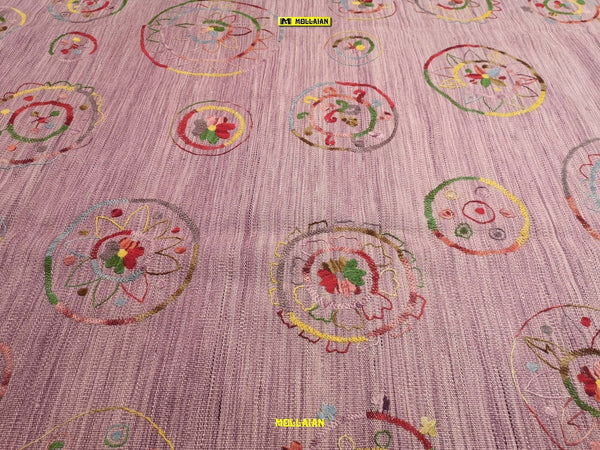 Tappeto Quadrato Lilla Raso Kilim Kaudani Susani 211x188cm Tappeto Glicine Moderno Floreale Ricamato Casa e cucina/Tessili per la casa/Tappeti e tappetini/Tappeti Mollaian Tappeti - Lecce, Commerciovirtuoso.it