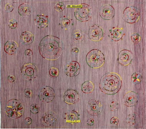 Tappeto Quadrato Lilla Raso Kilim Kaudani Susani 211x188cm Tappeto Glicine Moderno Floreale Ricamato Casa e cucina/Tessili per la casa/Tappeti e tappetini/Tappeti Mollaian Tappeti - Lecce, Commerciovirtuoso.it