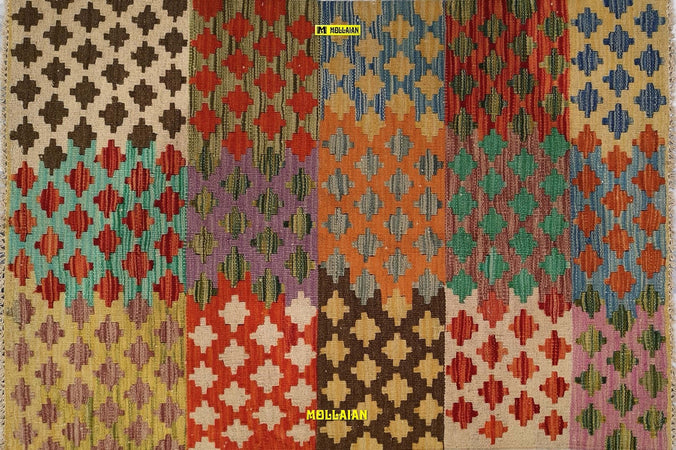 Tappeto Rettangolare Kilim Vaziri Melange 121x85cm Colori Vegetali Melange, Disegno Moderno, Double Face Casa e cucina/Tessili per la casa/Tappeti e tappetini/Tappeti Mollaian Tappeti - Lecce, Commerciovirtuoso.it