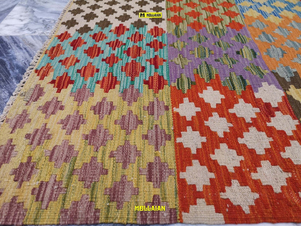 Tappeto Rettangolare Kilim Vaziri Melange 121x85cm Colori Vegetali Melange, Disegno Moderno, Double Face Casa e cucina/Tessili per la casa/Tappeti e tappetini/Tappeti Mollaian Tappeti - Lecce, Commerciovirtuoso.it