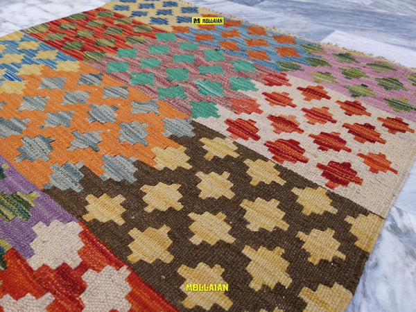 Tappeto Rettangolare Kilim Vaziri Melange 121x85cm Colori Vegetali Melange, Disegno Moderno, Double Face Casa e cucina/Tessili per la casa/Tappeti e tappetini/Tappeti Mollaian Tappeti - Lecce, Commerciovirtuoso.it