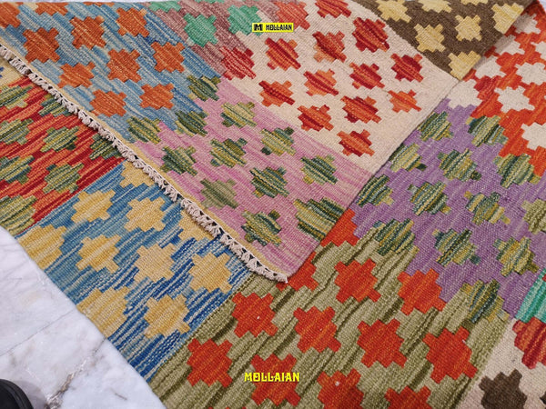 Tappeto Rettangolare Kilim Vaziri Melange 121x85cm Colori Vegetali Melange, Disegno Moderno, Double Face Casa e cucina/Tessili per la casa/Tappeti e tappetini/Tappeti Mollaian Tappeti - Lecce, Commerciovirtuoso.it