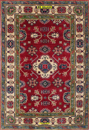 Tappeto Scendiletto Uzbek Kazak 170x112cm Con Frange Lana Pregiata Ghazni Multicolore Chiaro Disegni Geometrici Casa e cucina/Tessili per la casa/Tappeti e tappetini/Scendiletto Mollaian Tappeti - Lecce, Commerciovirtuoso.it