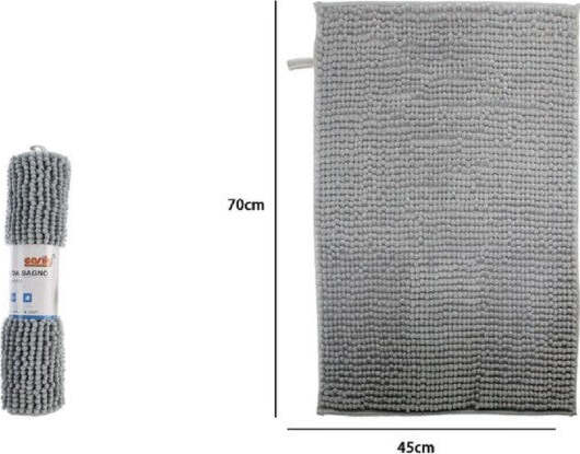 Tappeto-Tappetino-Antiscivolo-Per-Arredo-Bagno-45-X-70-Cm-Colore-Grigio-79920