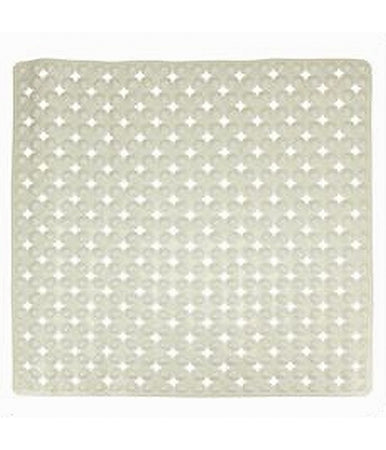 Tappeto Tappetino Beige Antiscivolo Per Vasca Da Bagno Doccia 52 X 52 Cm 79759