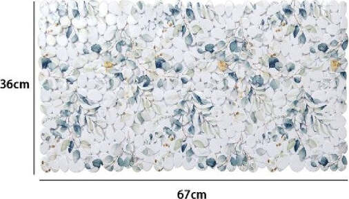 Tappeto-Tappetino-Pvc-Fiori-Foglie-Antiscivolo-Vasca-Bagno-Doccia-67x36cm-87059
