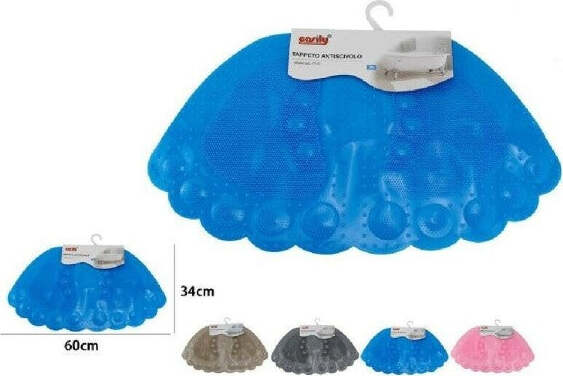 Tappeto-Tappetino-Pvc-Forma-Piedi-Antiscivolo-Vasca-Bagno-Doccia-60x34-Cm-59631