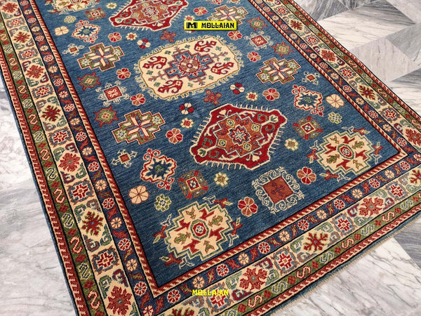 Tappeto-Uzbek-Kazak-Gold---Nuovo-212x153-Tappeto-Geometrico-Orientale-Originale