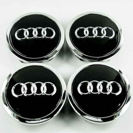 Set Tappi copri mozzo Cerchi in Lega Coprimozzo 61mm Compatibili Audi A3 A1 A4 A5 A6 Q5 Q7