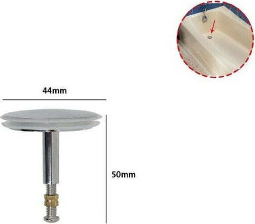 Tappo-Di-Ricambio-Per-Scarico-Vasca-Da-Bagno-Lavello-Universale-44-X-50-Mm-79348