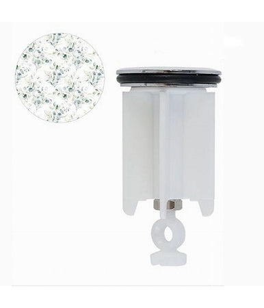 Tappo Lavandino Bagno Lavabo Bidet Universale 40mm Con Motivo Fiori Foglie 87279