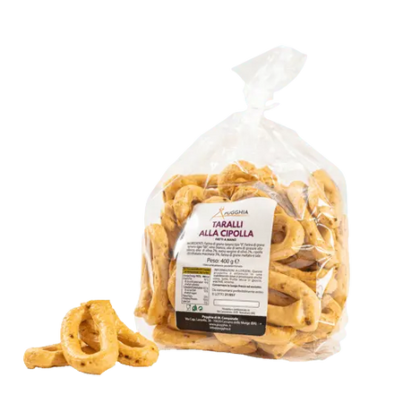 Taralli Pugliesi alla Cipolla da 400 g. - Pugghia