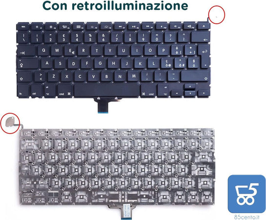 TASTIERA Italiana per Apple Macbook Pro 13" A1278 2009 A 2013 Retroilluminata