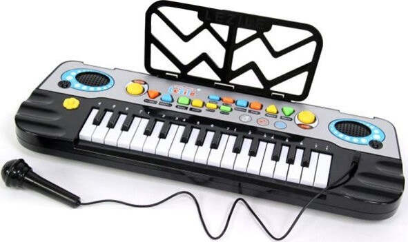 Tastiera-Pianola-Karaoke-Con-Microfono-Effetti-Musicali-Melodie-E-Porta-Spartito