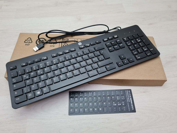 Tastiera Professionale HP SK-2120 con Tasti Isola USB QWERTZ Internazionale ( layout non Italiano ) Tastiera nera - (standard, cablata, USB, QWERTZ)