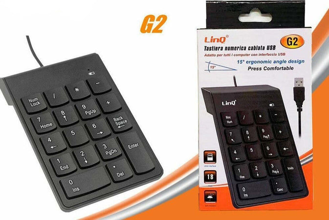 Tastiera Tastierino Numerico Cablato Usb Per Pc Notebook G2 Sottile 18 Tasti Elettronica/Informatica/Accessori/Accessori per Tablet PC/Tastiere Trade Shop italia - Napoli, Commerciovirtuoso.it