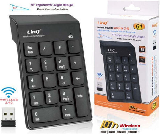 Tastiera Tastierino Numerico Wireless 2.4ghz Pc Notebook G1 18 Tasti Interfaccia Usb Elettronica/Informatica/Accessori/Accessori per Tablet PC/Tastiere Trade Shop italia - Napoli, Commerciovirtuoso.it