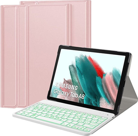 Tastiera wireless magnetica con cover portatile per samsung galaxy A8 layout Francese qwerty