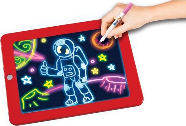 Tavoletta-Con-Pennarelli-Al-Neon-8-Effetti-Luce-Brillante-Dare-Vita-Ai-Disegni