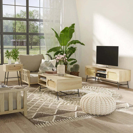 Tavolino-da-salotto-con-Cassetto-e-Gambe-in-Metallo-Stile-Boho,-100x59.5x44.3cm,-Naturale-HQ5839-692V00NDHQ5