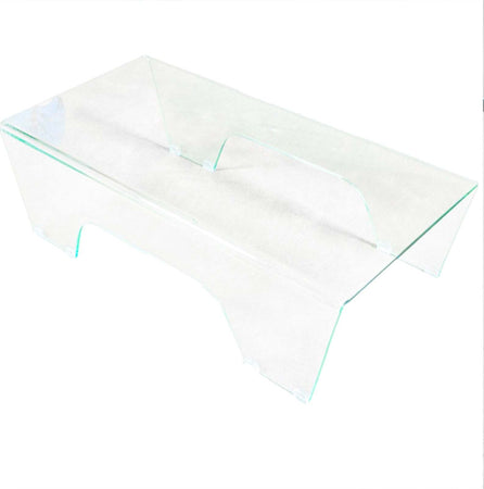 Tavolino fisso, in vetro trasparente, per arredamento interni 120 cm Casa e cucina/Arredamento/Studio/Mobiletti e credenze/Credenze Decor Space - Altamura, Commerciovirtuoso.it