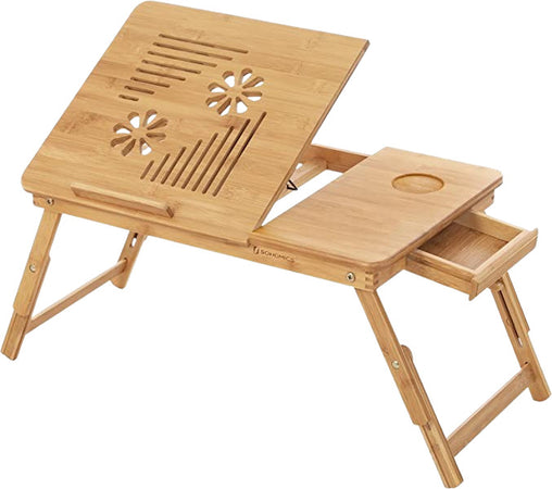 Tavolino Porta Laptop In Bambù Pieghevole, Vassoio Per Pc Notebook Da Letto Casa e cucina/Arredamento/Soggiorno/Tavoli e tavolini/Tavolini da caffè Liquidator Italia - Nicosia, Commerciovirtuoso.it