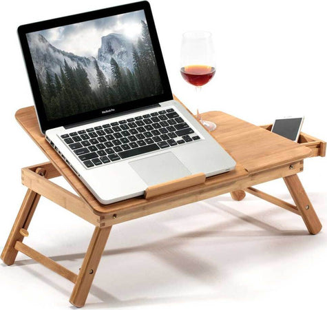 Tavolino-Vassoio-Letto-Divano-Porta-Notebook-Pc-Tablet-Pieghevole-in-Legno-Bambu