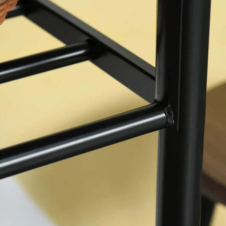Tavolo-Alto-con-2-Sgabelli-per-Cucina,-Soggiorno,-Bar,-Struttura-in-Acciaio-con-Poggiapiedi-e-Mensola-JH6835-297BKJH6