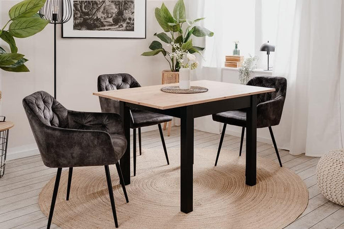 tavolo-da-pranzo-cucina-allungabile-in-legno-moderno-soggiorno-6-posti-nero-e-marrone-chiaro-6BB2253,130,1SC5