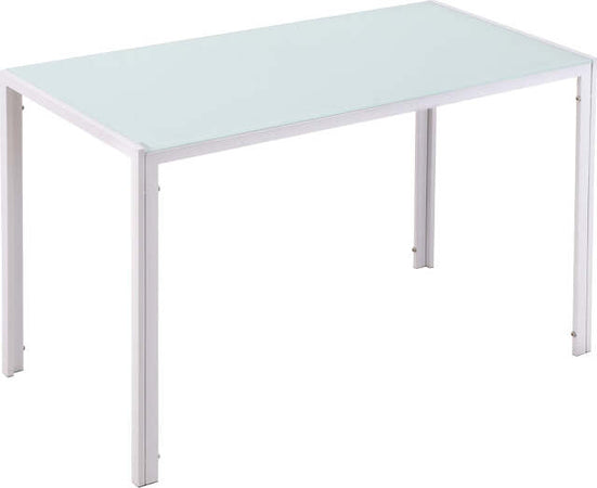 Tavolo-Moderno-Rettangolare-Struttura-in-Metallo-e-Piano-in-Vetro-Temperato---Bianco-JH3835-479WTJH3