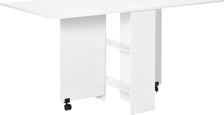 Tavolo-Pieghevole-con-2-Ripiani-iInferiori-in-Legno,-Tavolo-Richiudibile-con-Ruote-per-6-Persone,-Bianco-WQ702-0621WQ7